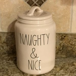 Rae Dunn NAUGHTY & NICE Canister LLB Christmas